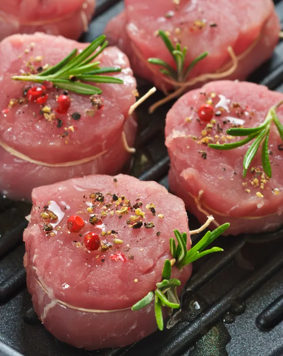 Meat selected by the chef